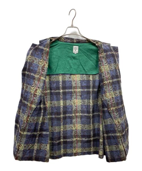 South2 West8（サウスツー ウエストエイト）south2 west8 (サウスツー ウエストエイト) Pen Jacket Batik Over Print ブルー サイズ:Mの古着・服飾アイテム