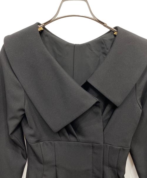 JENNE（ジェンヌ）JENNE (ジェンヌ) 襟付タイトワンピース ブラック サイズ:Ｓの古着・服飾アイテム