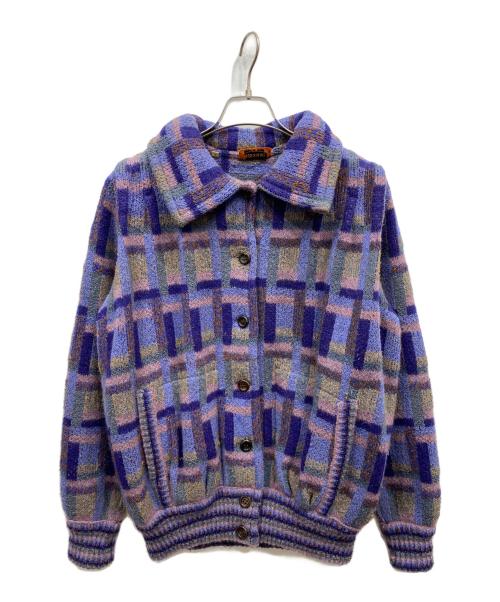 missoni（ミッソーニ）MISSONI (ミッソーニ) ウールジャケット ブルー サイズ:Sの古着・服飾アイテム
