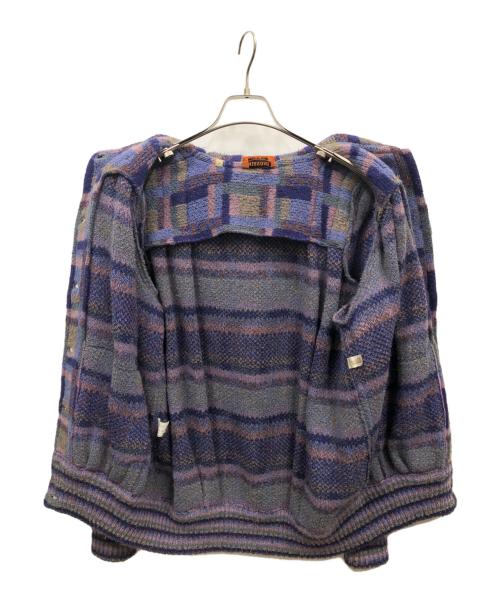 missoni（ミッソーニ）MISSONI (ミッソーニ) ウールジャケット ブルー サイズ:Sの古着・服飾アイテム
