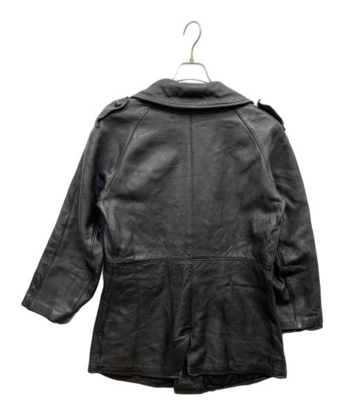 GIGA SPORT（ギガ スポーツ）GIGA SPORT (ギガ スポーツ) 70's フランス軍 モーターサイクルレザーコート ブラック サイズ:100Cの古着・服飾アイテム