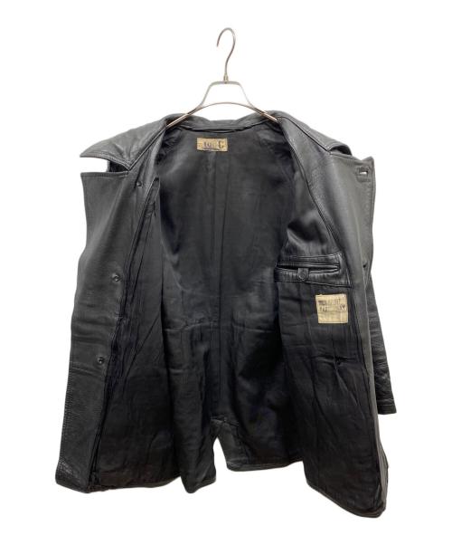 GIGA SPORT（ギガ スポーツ）GIGA SPORT (ギガ スポーツ) 70's フランス軍 モーターサイクルレザーコート ブラック サイズ:100Cの古着・服飾アイテム
