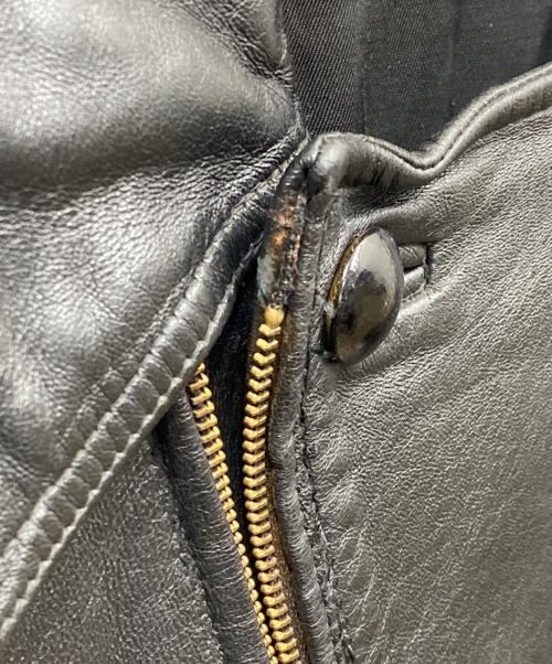 GIGA SPORT（ギガ スポーツ）GIGA SPORT (ギガ スポーツ) 70's フランス軍 モーターサイクルレザーコート ブラック サイズ:100Cの古着・服飾アイテム