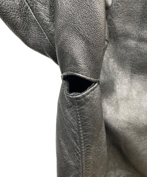 GIGA SPORT（ギガ スポーツ）GIGA SPORT (ギガ スポーツ) 70's フランス軍 モーターサイクルレザーコート ブラック サイズ:100Cの古着・服飾アイテム