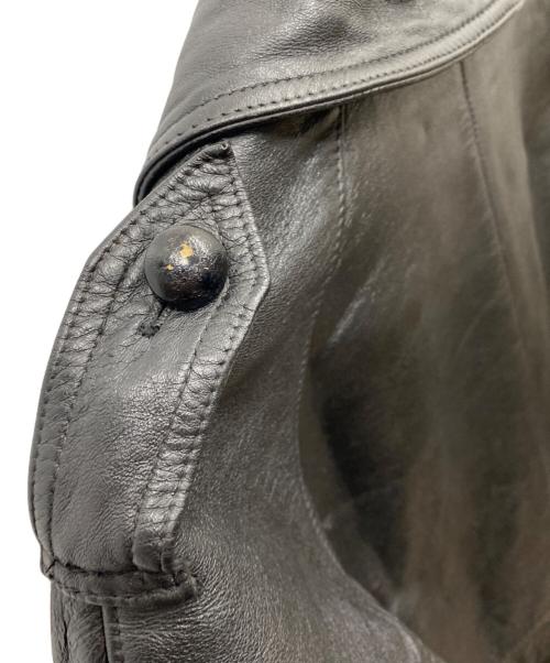 GIGA SPORT（ギガ スポーツ）GIGA SPORT (ギガ スポーツ) 70's フランス軍 モーターサイクルレザーコート ブラック サイズ:100Cの古着・服飾アイテム