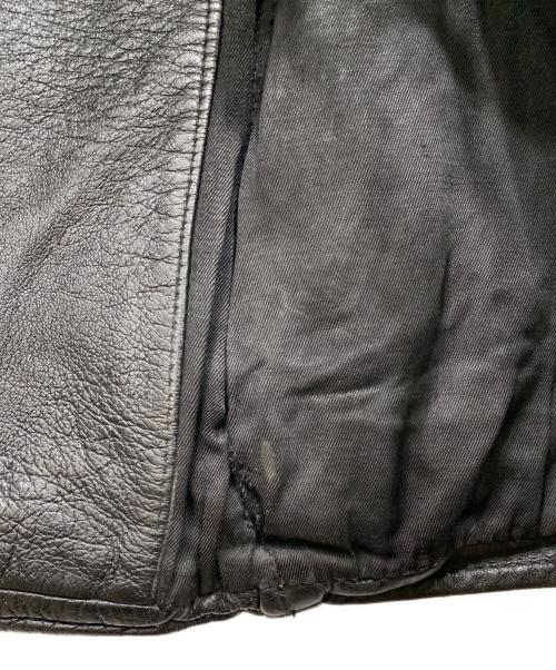 GIGA SPORT（ギガ スポーツ）GIGA SPORT (ギガ スポーツ) 70's フランス軍 モーターサイクルレザーコート ブラック サイズ:100Cの古着・服飾アイテム