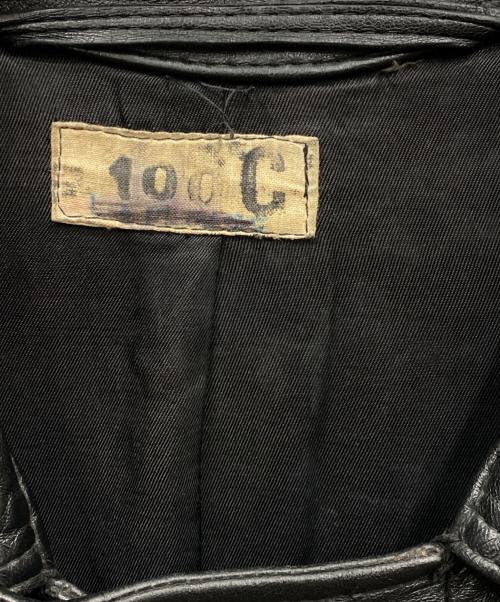 GIGA SPORT（ギガ スポーツ）GIGA SPORT (ギガ スポーツ) 70's フランス軍 モーターサイクルレザーコート ブラック サイズ:100Cの古着・服飾アイテム