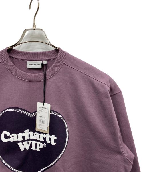 CarHartt（カーハート）CarHartt (カーハート) カインドネスハートスウェット パープル サイズ:Lの古着・服飾アイテム