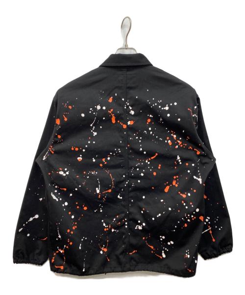 UNIVERSAL OVERALL（ユニバーサルオーバーオール）UNIVERSAL OVERALL (ユニバーサルオーバーオール) ペイント加工 スナップボタン カバーオール ブラック サイズ:Mの古着・服飾アイテム