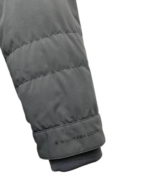 nano・universe（ナノ・ユニバース）nano・universe (ナノ・ユニバース) 別注 ノーカラーダウンジャケット グレー サイズ:Sの古着・服飾アイテム