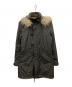 BURBERRY BLACK LABEL（バーバリーブラックレーベル）の古着「ファーフード付コート」｜カーキ