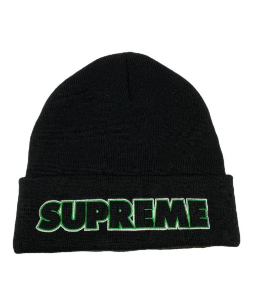 SUPREME（シュプリーム）SUPREME (シュプリーム) 19AW Outline Beanie ブラック×グリーンの古着・服飾アイテム