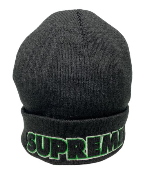 SUPREME（シュプリーム）SUPREME (シュプリーム) 19AW Outline Beanie ブラック×グリーンの古着・服飾アイテム