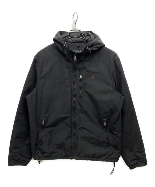 POLO RALPH LAUREN（ポロ・ラルフローレン）POLO RALPH LAUREN (ポロ・ラルフローレン) フーデッドダウンジャケット ブラック サイズ:Lの古着・服飾アイテム