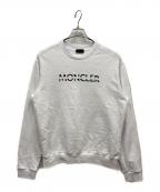 MONCLERモンクレール）の古着「ロゴ 刺繍 スウェット」｜ホワイト