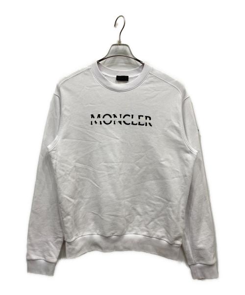 MONCLER（モンクレール）MONCLER (モンクレール) ロゴ 刺繍 スウェット ホワイト サイズ:Sの古着・服飾アイテム