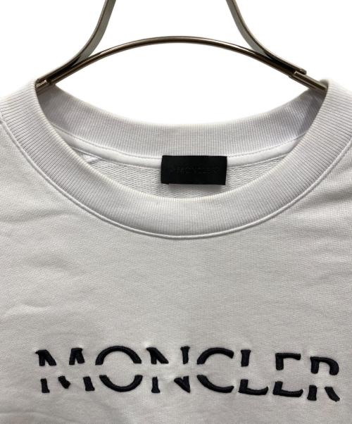 MONCLER（モンクレール）MONCLER (モンクレール) ロゴ 刺繍 スウェット ホワイト サイズ:Sの古着・服飾アイテム