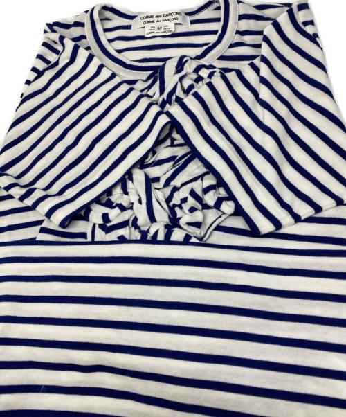 COMME des GARCONS COMME des GARCONS（コムデギャルソン コムデギャルソン）COMME des GARCONS COMME des GARCONS (コムデギャルソン コムデギャルソン) ボーダーカットソー ブルー サイズ:Mの古着・服飾アイテム