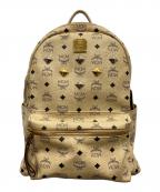 MCMエムシーエム）の古着「ヴィセトスロゴグラムスタッズリュック」｜ベージュ