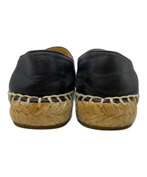 CHANEL（シャネル）CHANEL (シャネル) エスパドリーユ スリッポン ブラック サイズ:38の古着・服飾アイテム