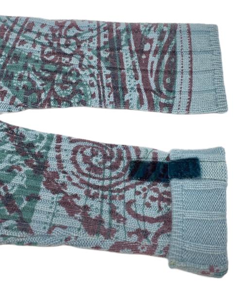 ETRO（エトロ）ETRO (エトロ) 総柄カシミヤタートルネックニット ブルー サイズ:40 未使用品の古着・服飾アイテム