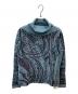 ETRO（エトロ）の古着「総柄カシミヤタートルネックニット」｜ブルー