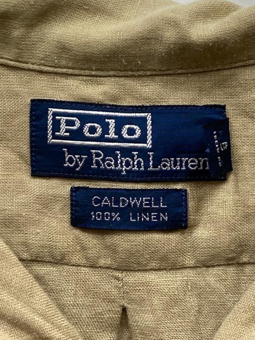 POLO RALPH LAUREN（ポロ・ラルフローレン）POLO RALPH LAUREN (ポロ・ラルフローレン) 開襟リネンシャツ ブラウン サイズ:XXLの古着・服飾アイテム
