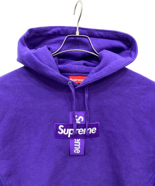 SUPREME（シュプリーム）Supreme (シュプリーム) Cross Box Logo Hooded Sweatshirt パープル サイズ:Mの古着・服飾アイテム