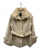 BURBERRY LONDONバーバリーロンドン）の古着「アンゴラ混ファーコート」｜ベージュ