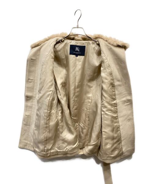 BURBERRY LONDON（バーバリーロンドン）BURBERRY LONDON (バーバリーロンドン) アンゴラ混ファーコート ベージュ サイズ:46の古着・服飾アイテム