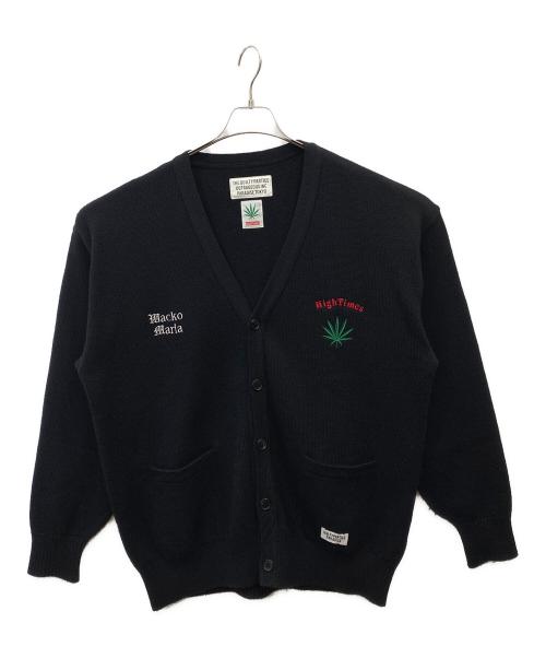 WACKO MARIA（ワコマリア）WACKO MARIA (ワコマリア) HIGH TIMES (ハイ タイムズ) 24SS ウールニットカーディガン ブラック サイズ:Mの古着・服飾アイテム