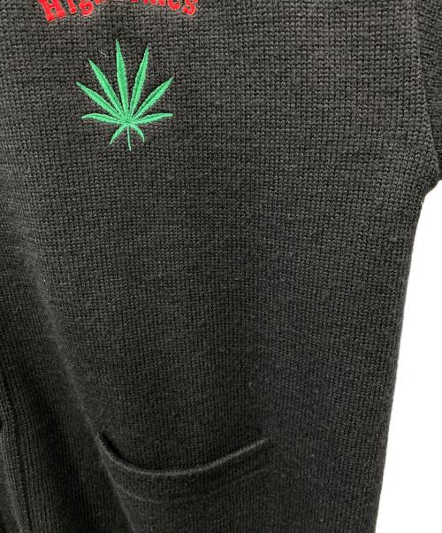 WACKO MARIA（ワコマリア）WACKO MARIA (ワコマリア) HIGH TIMES (ハイ タイムズ) 24SS ウールニットカーディガン ブラック サイズ:Mの古着・服飾アイテム