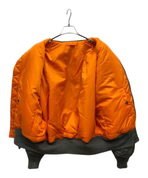 ALPHA（アルファ）ALPHA (アルファ) PEANUTS (ピーナッツ) ワッペン付き MA-1 ジャケット グリーン サイズ:Ｌの古着・服飾アイテム