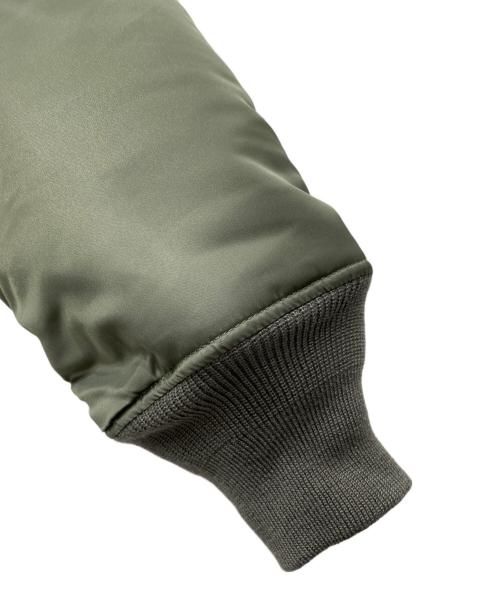 ALPHA（アルファ）ALPHA (アルファ) PEANUTS (ピーナッツ) ワッペン付き MA-1 ジャケット グリーン サイズ:Ｌの古着・服飾アイテム