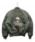 ALPHA (アルファ) PEANUTS (ピーナッツ) ワッペン付き MA-1 ジャケット グリーン サイズ:Ｌ：30000円