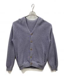 crepuscule（クレプスキュール）の古着「Moss Stitch V/N Cardigan」｜パープル