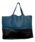 CELINE（セリーヌ）の古着「バイカラーホリゾンタルカバトートバッグ」｜ブラック×ブルー