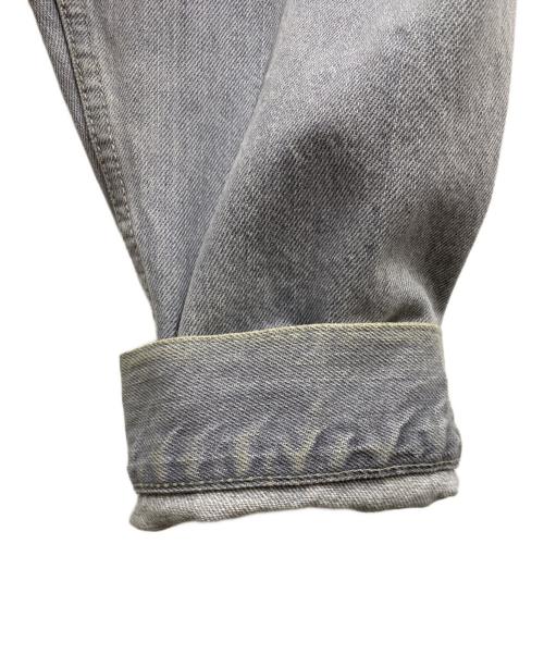 A BATHING APE（ア ベイシング エイプ）A BATHING APE (ア ベイシング エイプ) FACE HOODED DENIM JACKET グレー サイズ:XLの古着・服飾アイテム