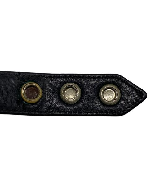 CHROME HEARTS（クロムハーツ）CHROME HEARTS (クロムハーツ) クロスボール 3ボタン ブレスレット ブラックの古着・服飾アイテム