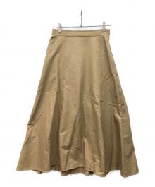SHIPS（シップス）の古着「ダブルクロスボリュームスカート」｜ベージュ