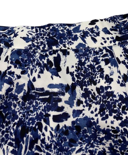 La TOTALITE（ラ ト―タリテ）La TOTALITE (ラ ト―タリテ) タフタプリントフレアスカート ブルー サイズ:38の古着・服飾アイテム