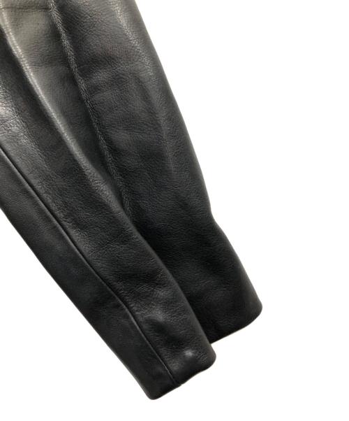 B ability（ビーアビリティ）B ability (ビーアビリティ) カシミヤ混レザー切替コート グレー サイズ:38の古着・服飾アイテム
