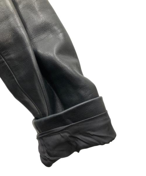 B ability（ビーアビリティ）B ability (ビーアビリティ) カシミヤ混レザー切替コート グレー サイズ:38の古着・服飾アイテム