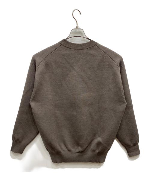 H BEAUTY&YOUTH（エイチ ビューティー&ユース）H BEAUTY&YOUTH (エイチ ビューティー&ユース) ウールクルーネックニット ブラウン サイズ:Mの古着・服飾アイテム