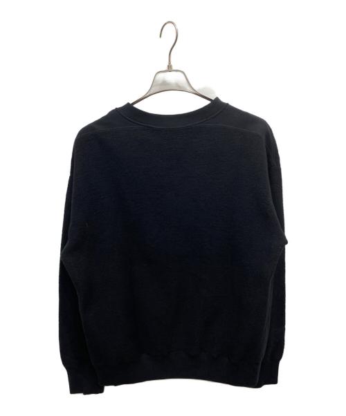 ESTNATION（エストネーション）ESTNATION (エストネーション) フレンチテリークルーネックスウェット ブラック サイズ:Lの古着・服飾アイテム