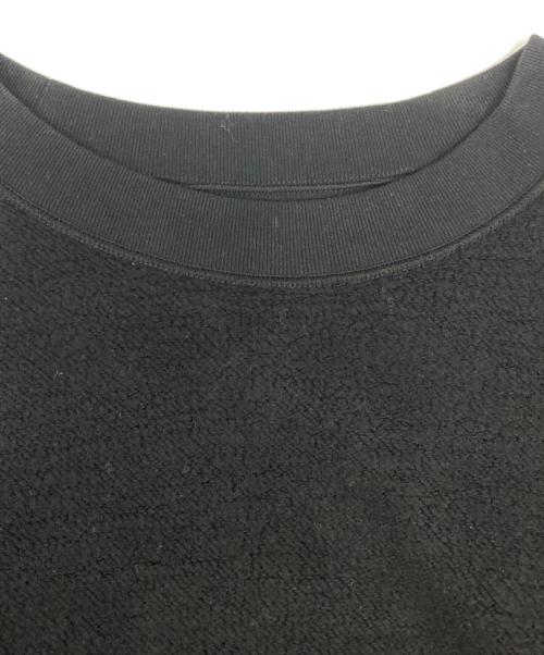 ESTNATION（エストネーション）ESTNATION (エストネーション) フレンチテリークルーネックスウェット ブラック サイズ:Lの古着・服飾アイテム