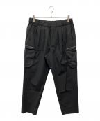 WHITE MOUNTAINEERINGホワイトマウンテ二アニング）の古着「STRETCHED HYBRID WIDE TAPERED PANTS」｜ブラック