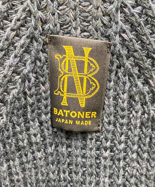 BATONER（バトナ―）BATONER (バトナ―) SIGNATURE 1BUTTON CARDIGAN グレー サイズ:3の古着・服飾アイテム