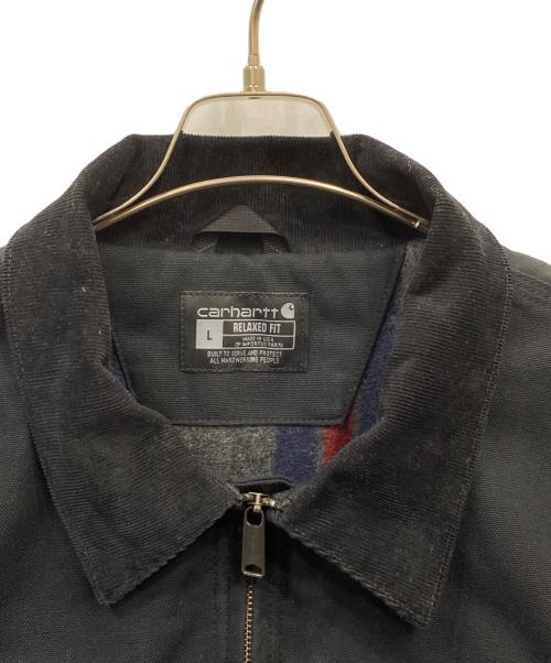 CarHartt（カーハート）CarHartt (カーハート) DUCK DETROIT JACKET BLANKET LINED ブラック サイズ:Lの古着・服飾アイテム