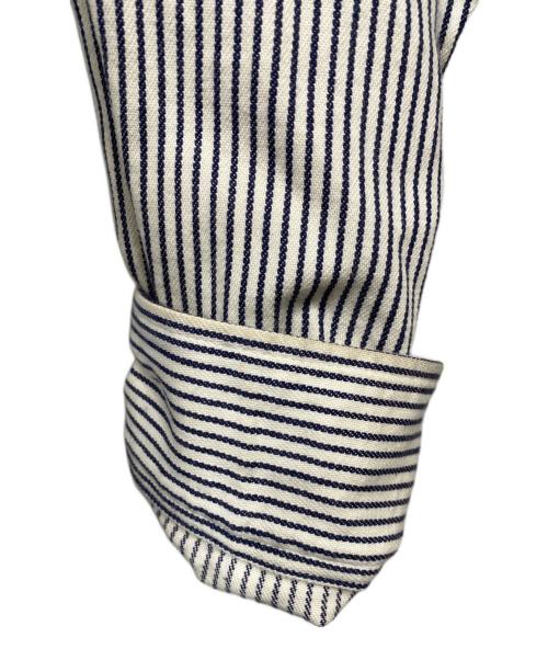 SUGAR CANE（シュガーケーン）SUGAR CANE (シュガーケーン) ストライプワークシャツ ブルー サイズ:Mの古着・服飾アイテム